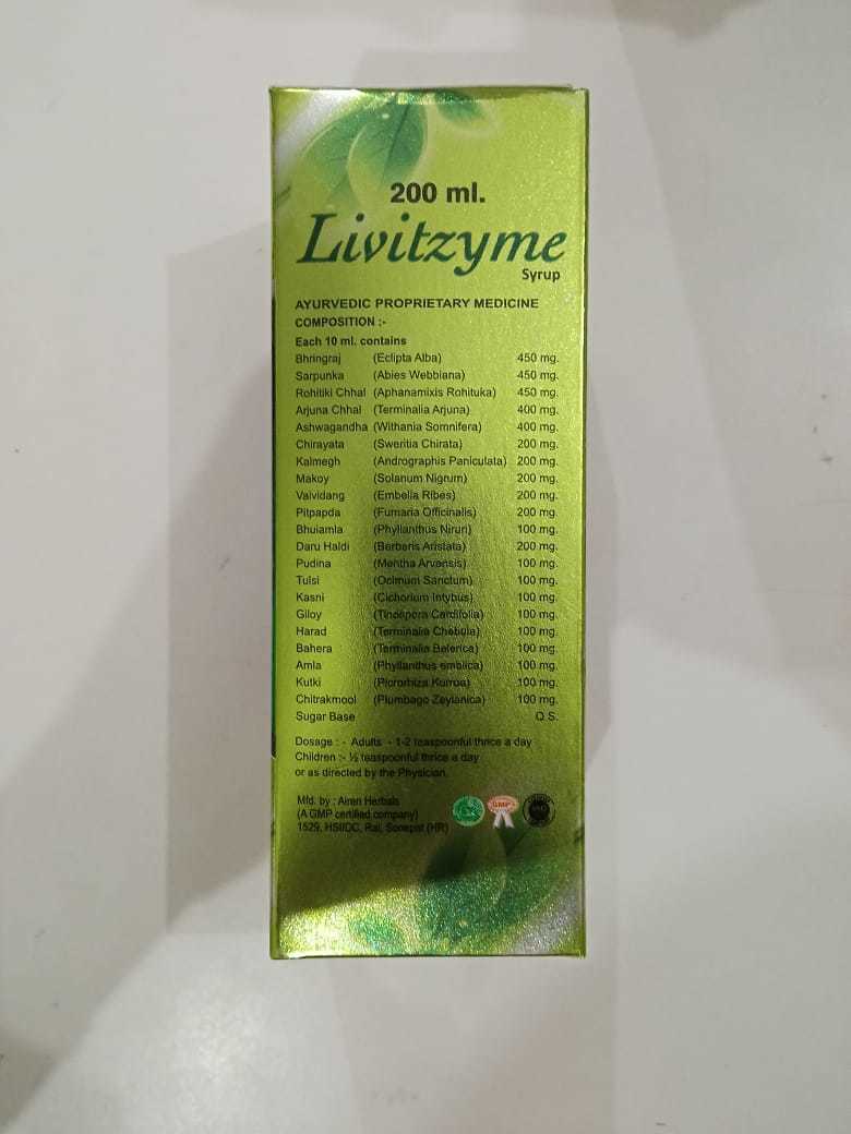 Livitzyme Syrup Dimension(l*w*h): 15*5*15 Centimeter (Cm)