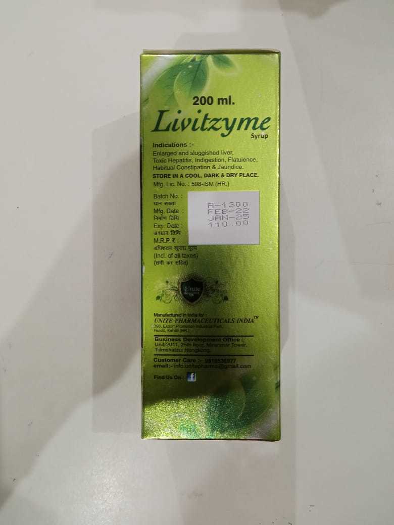 Livitzyme Syrup Dimension(l*w*h): 15*5*15 Centimeter (Cm)