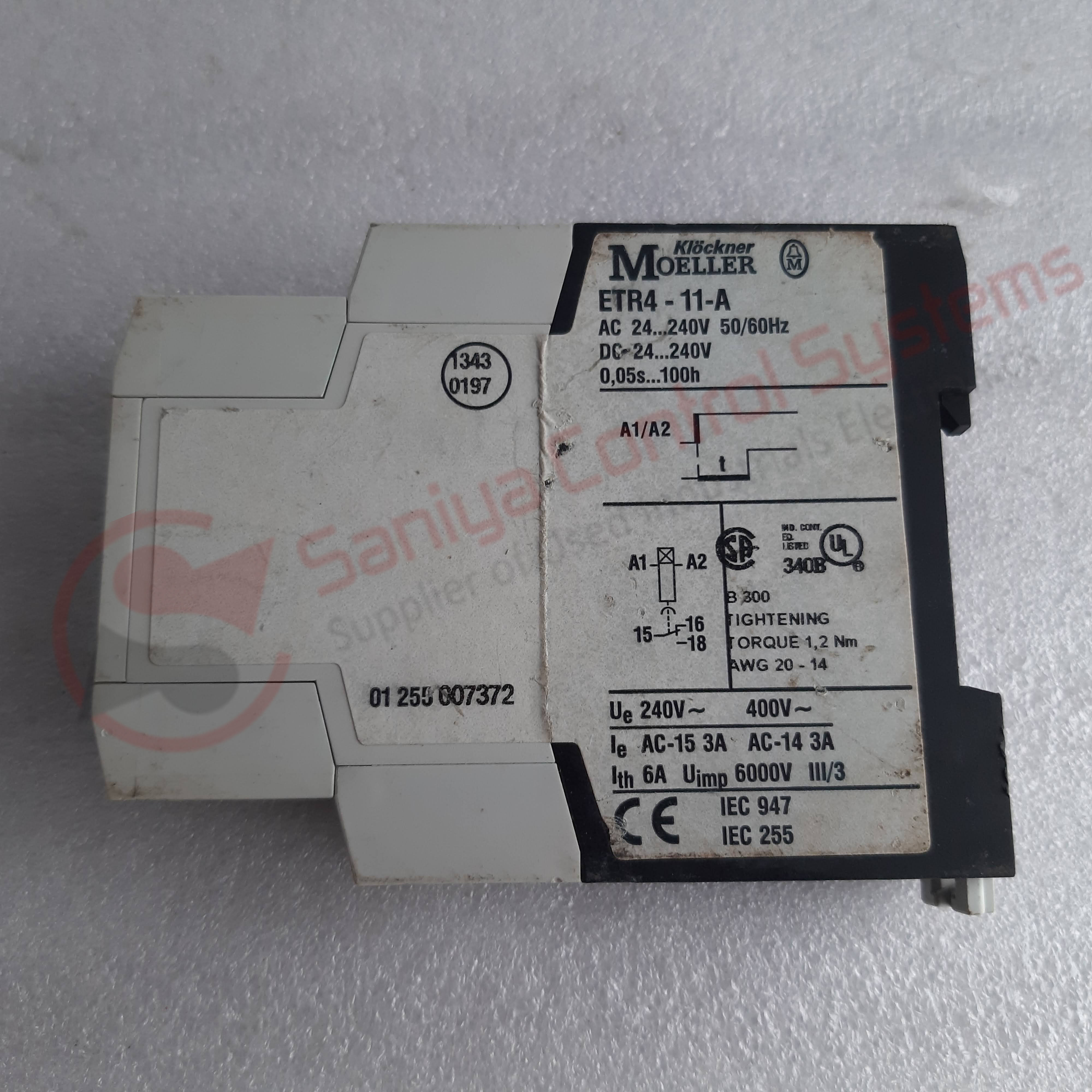 Moeller Etr4 11 A Eaton Electric Timing Relay Size: Sub Miniature