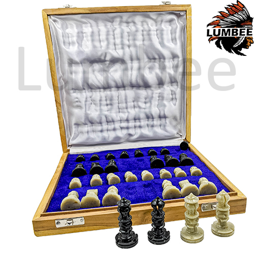 Brown Handmade Folding Wooden Bone Chess Board