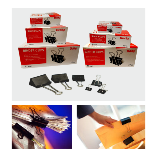 Binder Clips - Powder Coated Corrosion-resistant Steel, Sizes: 15mm To 51mm, Black/silver Color, Easy Grip Handle For Comfort And Organization