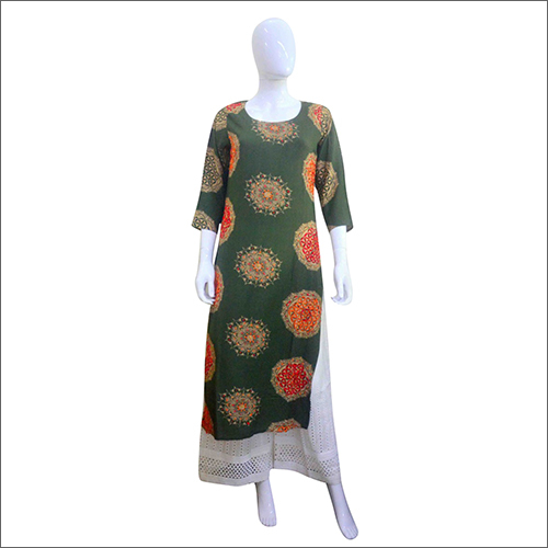 Green Ladies Daily Wear Kurti