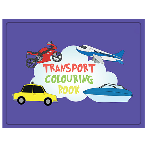Transport Colouring Book - Paper Material, Rectangular Shape | Printed Style For Children's Creative Exploration