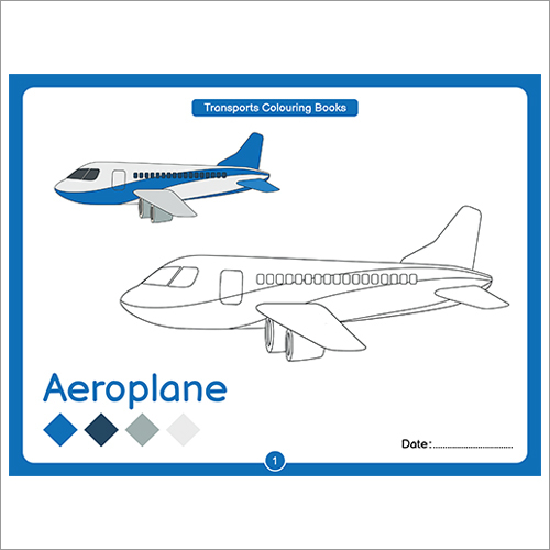 Transport Colouring Book - Paper Material, Rectangular Shape | Printed Style For Children's Creative Exploration