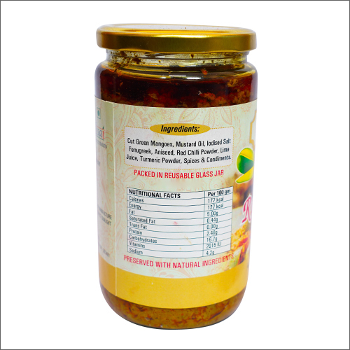 Mango Pickle - 700g | Easily Digestible Ingredients: Mango, Oil, Salt - Salty & Sour Flavor Enhancements, Preserved In Oil