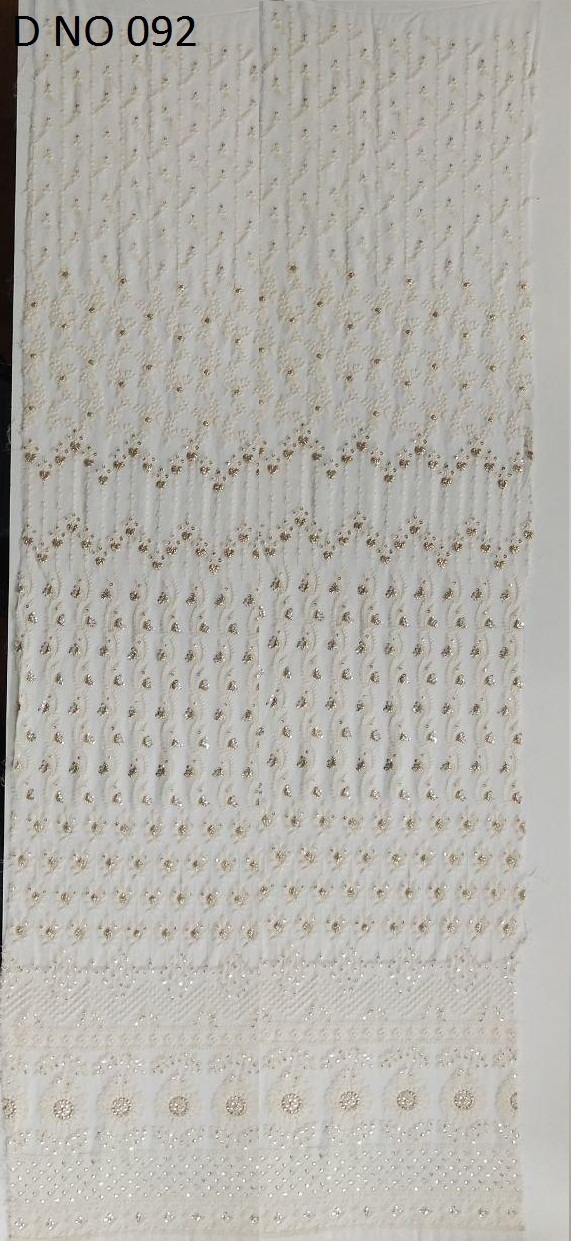 Dyeable Fabric - 54'' Embroidered Dyable Georgette Texture | All-season Versatile Textile For Custom Designs