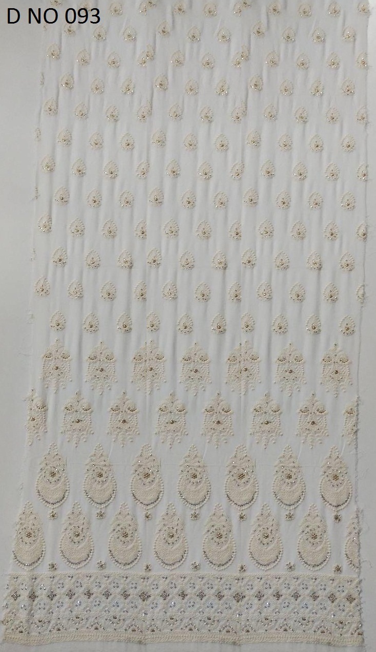 Dyeable Fabric - 54'' Embroidered Dyable Georgette Texture | All-season Versatile Textile For Custom Designs