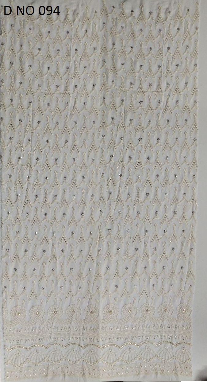 Dyeable Fabric - 54'' Embroidered Dyable Georgette Texture | All-season Versatile Textile For Custom Designs