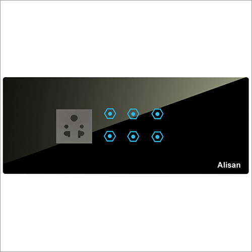 Black 6 Sw Switch Touch Panel