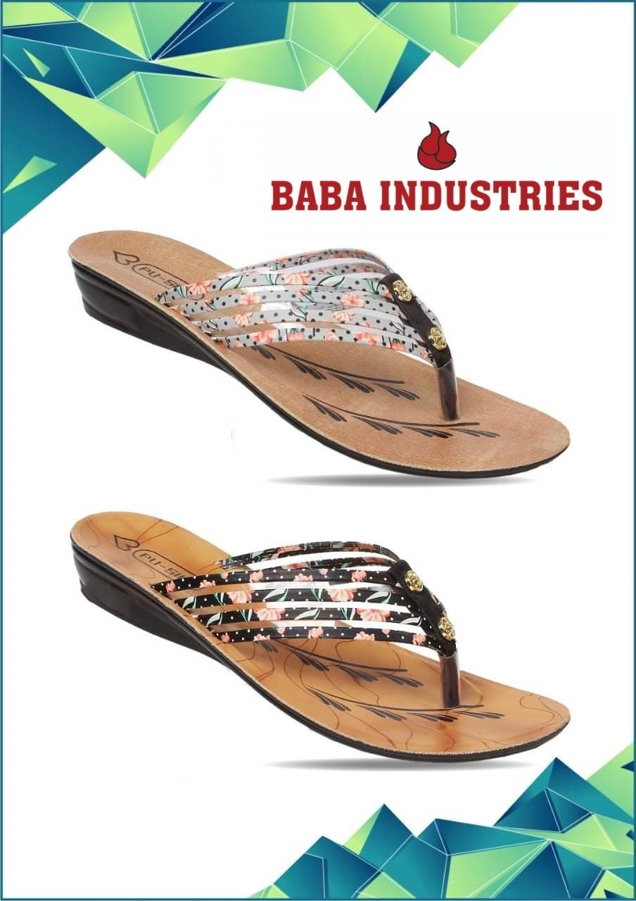 Fabric Ladies Pu Upper Straps