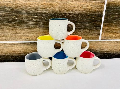 White Matt And Glaze Round Tea Mug