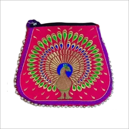 Moti Work Shoulder Bala - Mixed Cotton Fabric, Multicolor, Different Sizes Available | Hand Embroidered Moti Work, Zipper Closure, 2 Inside Pockets, Durable Craftsmanship