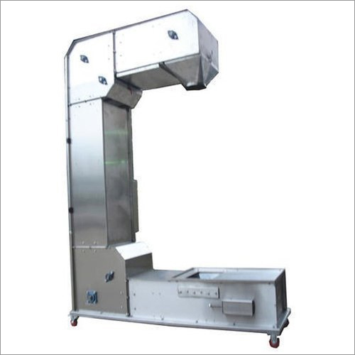 Material Handling Bucket Elevator - Stainless Steel, Customizable Height & Variable Capacity | 1-10 HP Adjustable Motor Power, Various Bucket Sizes, Adjustable Discharge Point