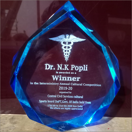 नीले रंग की ऐक्रेलिक ट्राफियां आकार: अनुकूलित