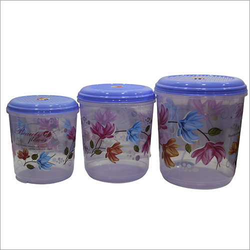 Plastic Storage Container Set - Durable Plastic, Compact Design, Rich Blue Color | Ideal For Outdoor Use, Versatile Storage Solution