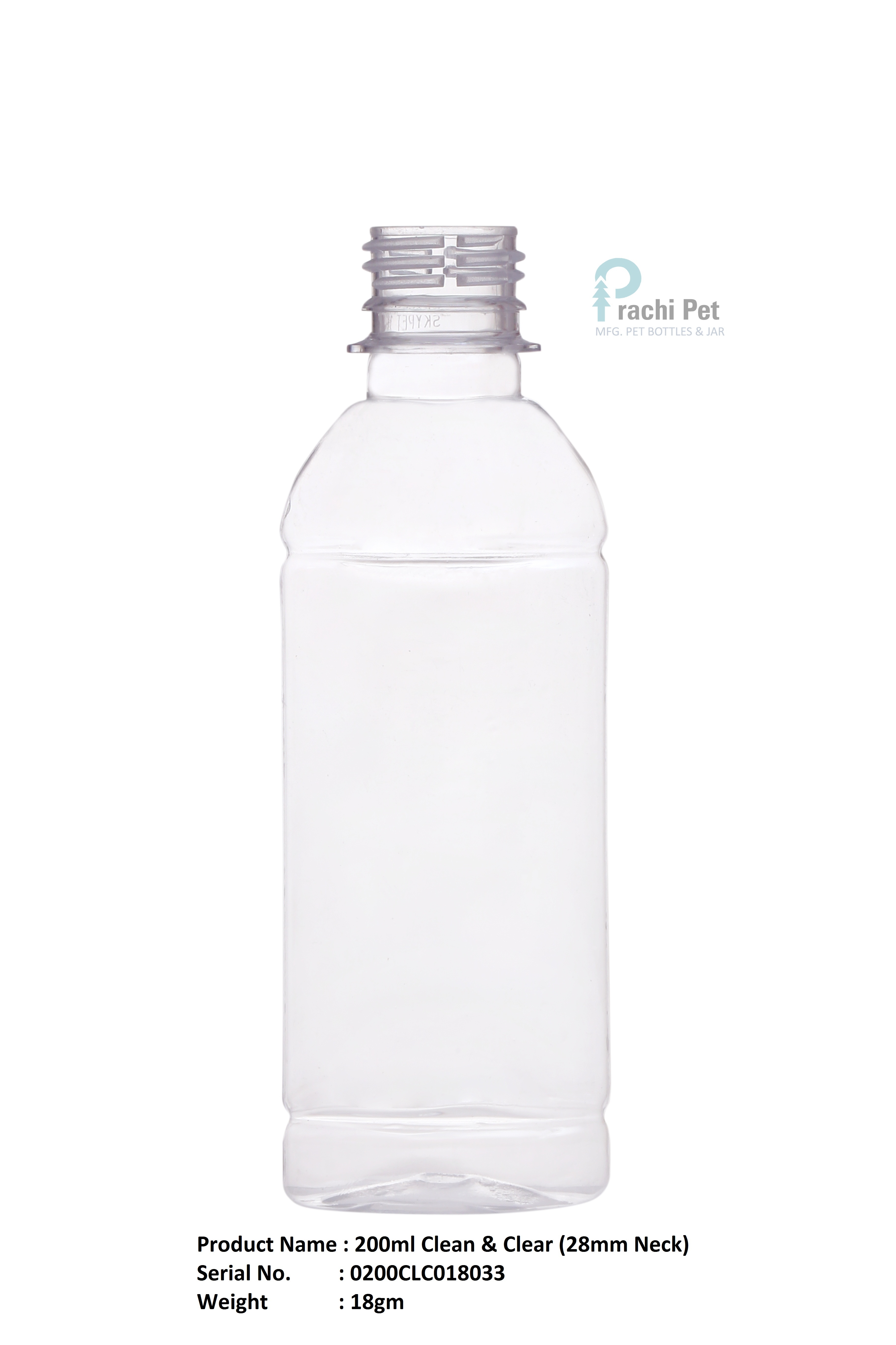 Plastic Pet Bottles - Rigid Material Standard Size Transparent Color | Durable Recyclable Lightweight Design For Beverage Packaging
