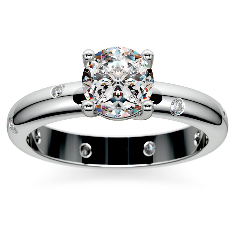 Solitaire White Diamond Ring Diamond Carat Weight: 0.50 Carat