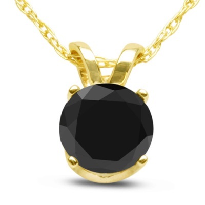 Diamond Designer Halo Pendant - 3.00 Carat Black Diamond, 0.60 Carat White Diamond | Round Brilliant Cut, Natural Stones, Prong Setting, Exquisite Metal