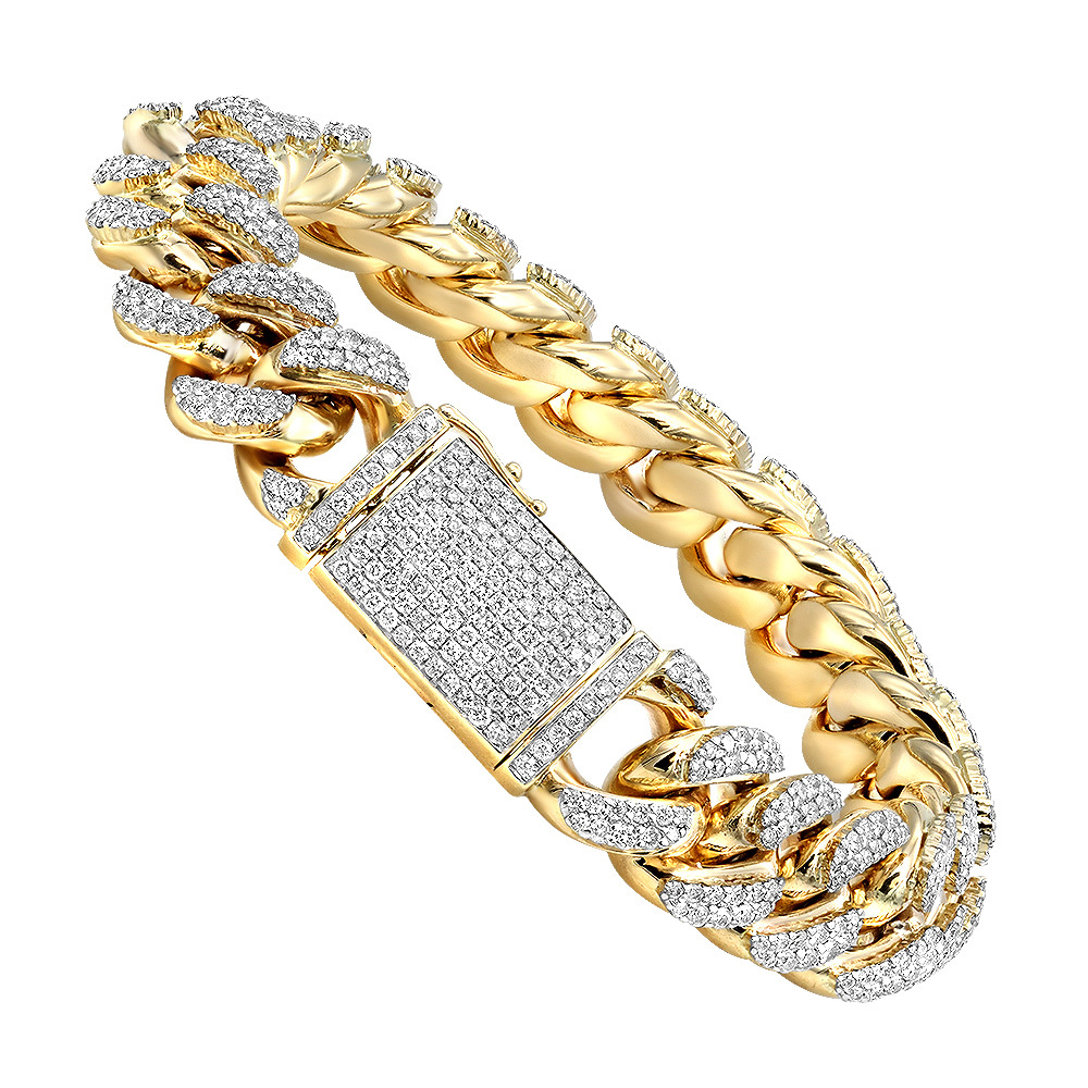 Diamond Hip Hop Bracelet Diamond Carat Weight: 5.00 Carat