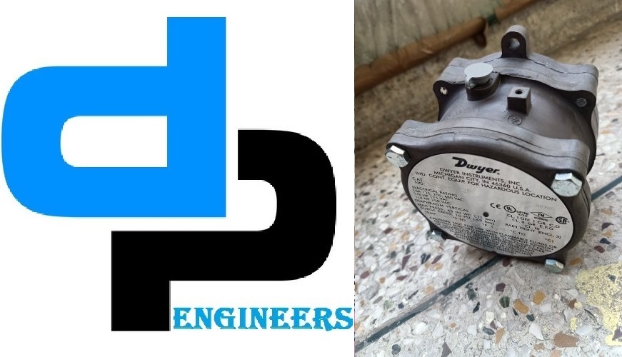 Dwyer 1950-10-2f Differential Pressure Switch - Metal, 3 To 11 Inch Wc Range | Black, Explosion-proof, Spdt, For Air And Compatible Gases