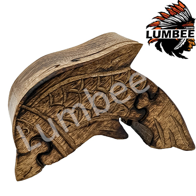 ब्राउन हैंडक्राफ्टेड वुडन एनिमल डॉल्फिन पज़ल