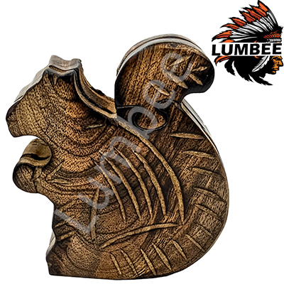 बच्चों के लिए ब्राउन हैंडक्राफ्टेड वुडन एनिमल गिलहरी पहेली