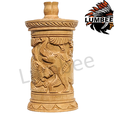 Handcrafted Wooden Vase - 2.5x2.5x6 Inches | Premium Quality, Antique Fine Art Home Dã©cor
