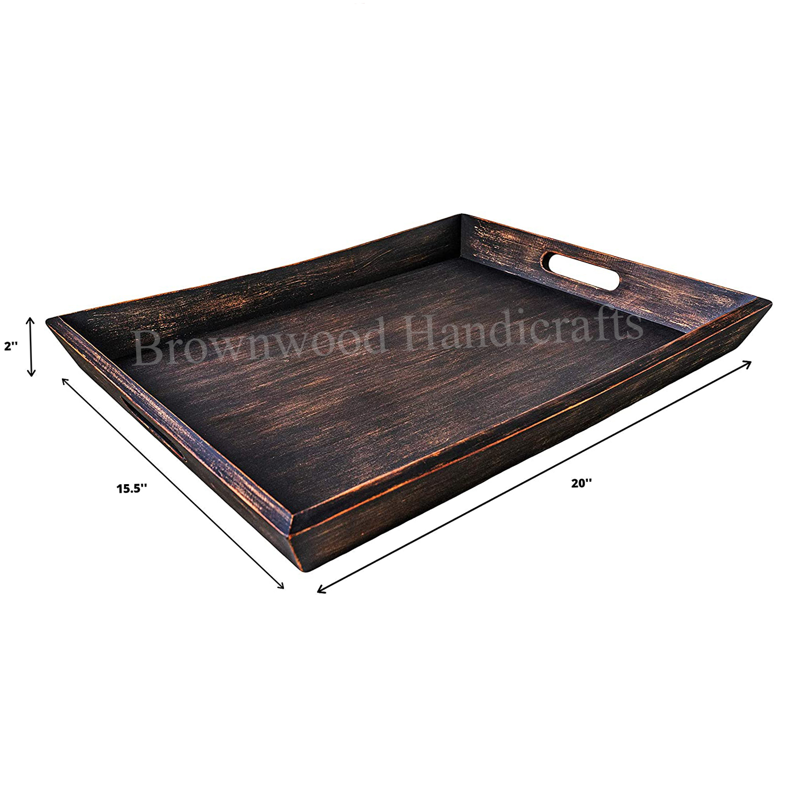 Black Antique Mdf Serving Tray