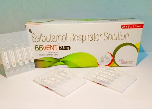 Salbutamol Respirator Solution - 2.5mg Per 2.5ml Liquid | Chronic Bronchospasm Management, Acute Treatment