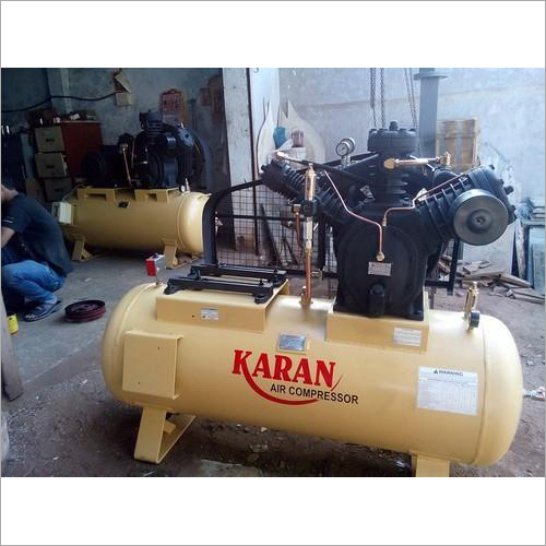 Compressing Machine - Cast Iron, 1000x500x800 mm, Beige | 5 HP Air Compressor, 50 Liters Capacity, ISO 12100 Safety Standards