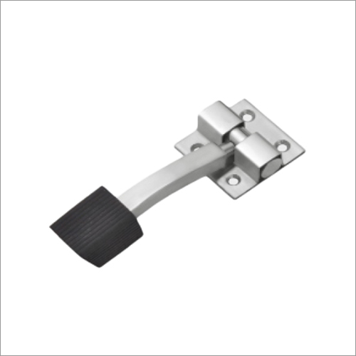 Square Door Stopper - Stainless Steel, 4.5 x 2.5 x 1.5 Inches , Silver Color, Screw-Mounted Installation, 1 Year Warranty