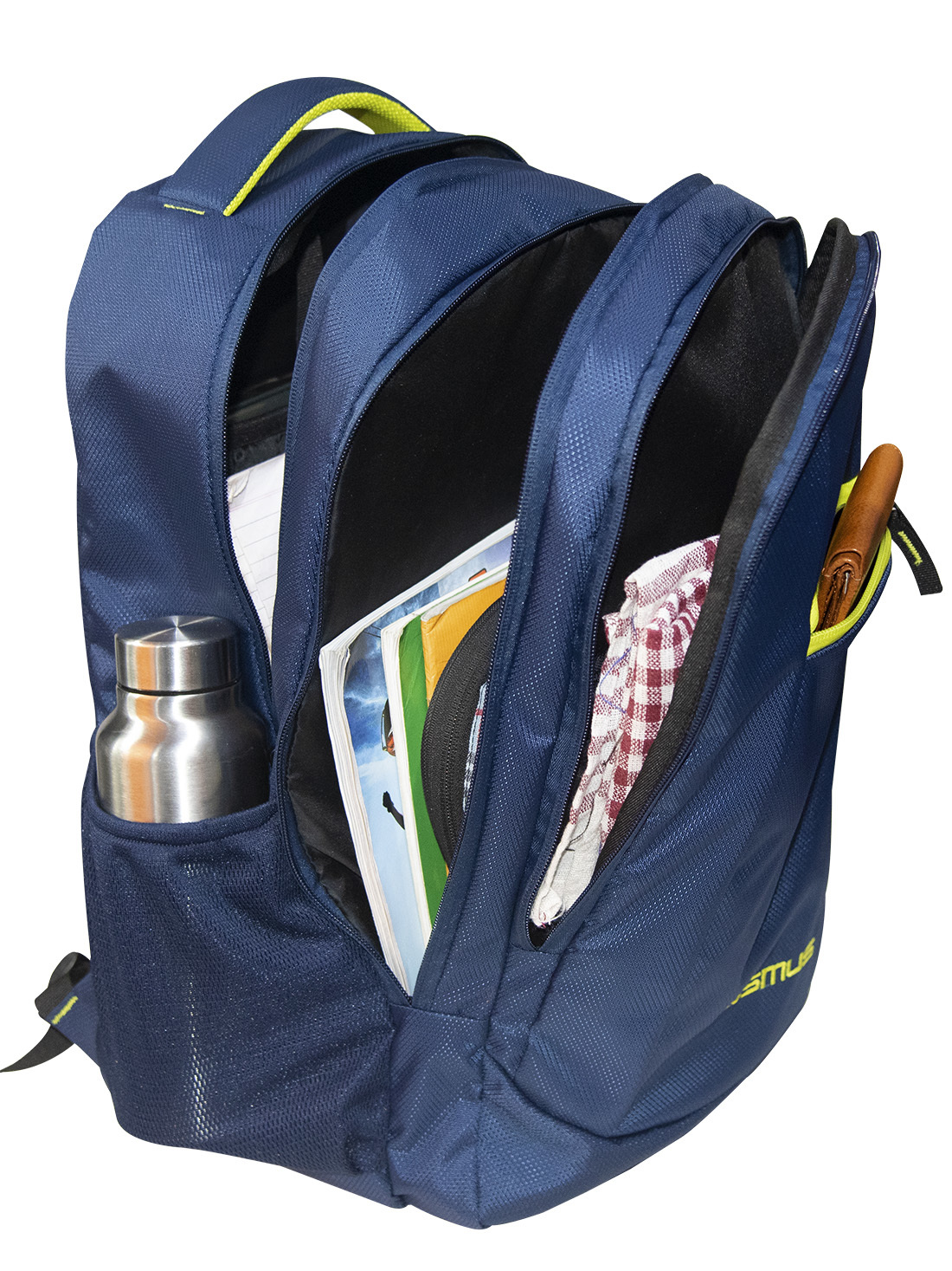 Polyester Backpack - 45 Cm X 32 Cm X 22 Cm, Blue Color, Moisture Proof, Customized Design And Logo Options