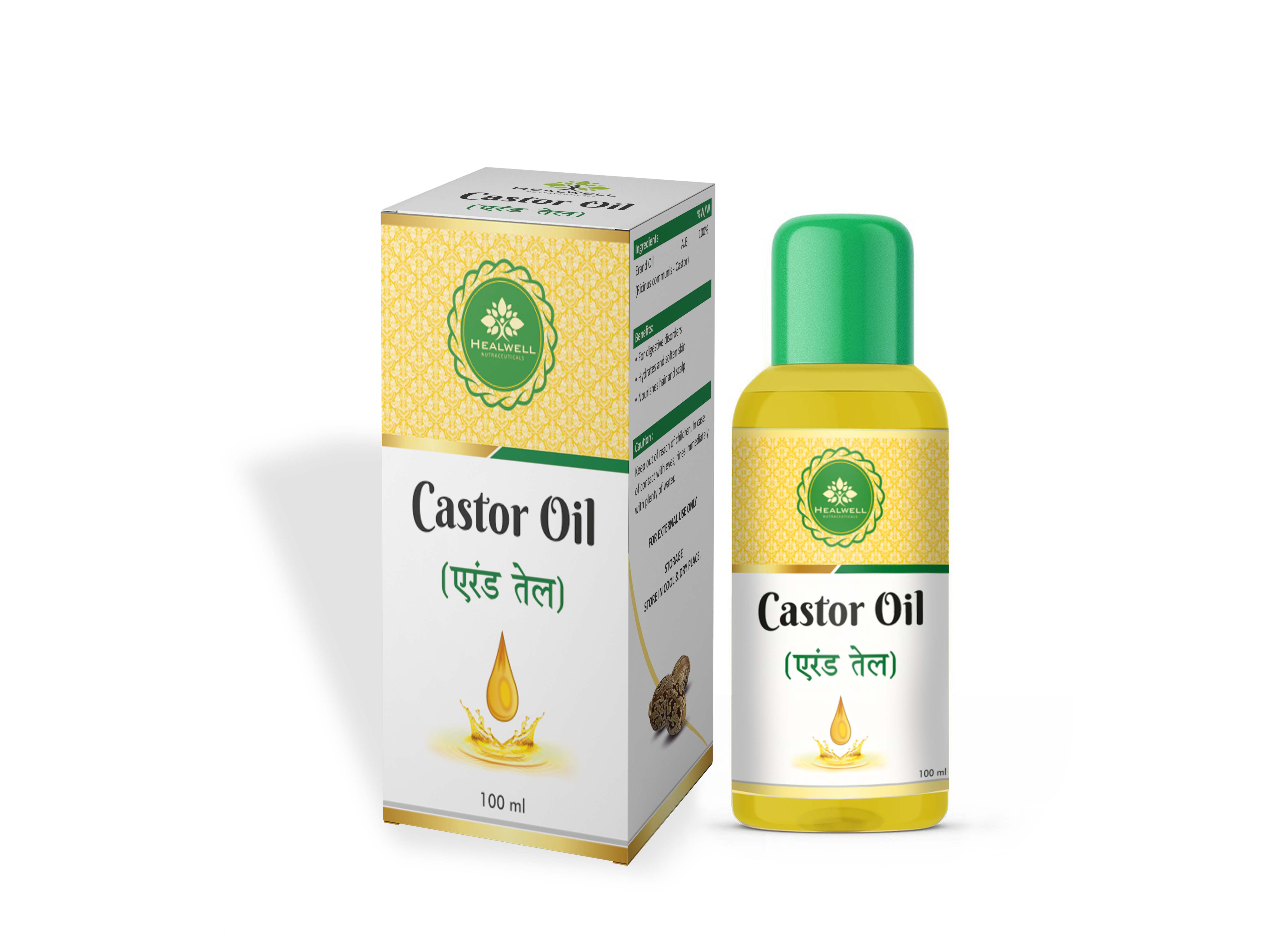 Castor Oil By Healwell Nutraceuticals