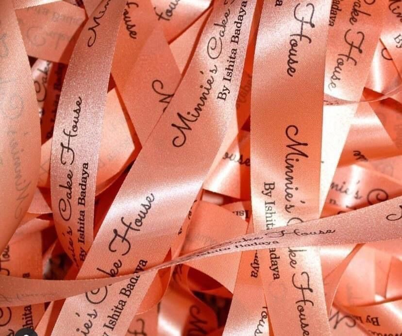 Printed Plain Ribbon - Size: 01 Inch