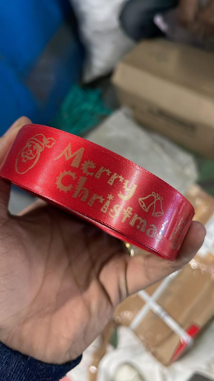 Printed Plain Ribbon - Size: 01 Inch