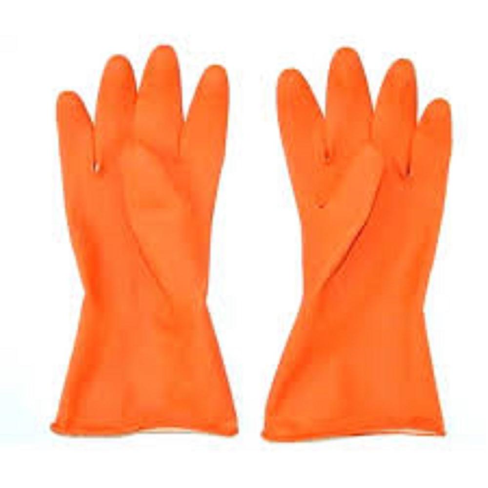 Cold Storage Hand Gloves - Acrylic, Various Sizes, Orange | Soft & Flexible, Seamless Machine Knit Liner, Full Finger Design, Washable