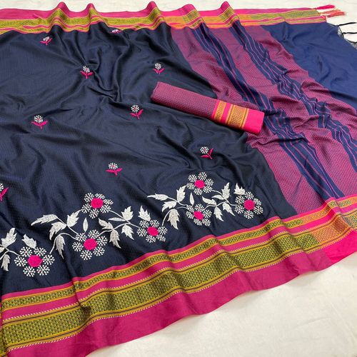 NEW SAREE - Khan Silk Saree With Jhool Pallu, 4 mtr Fabric Length, Washable & Breathable, Customized Logo Available, Traditional Indian Design