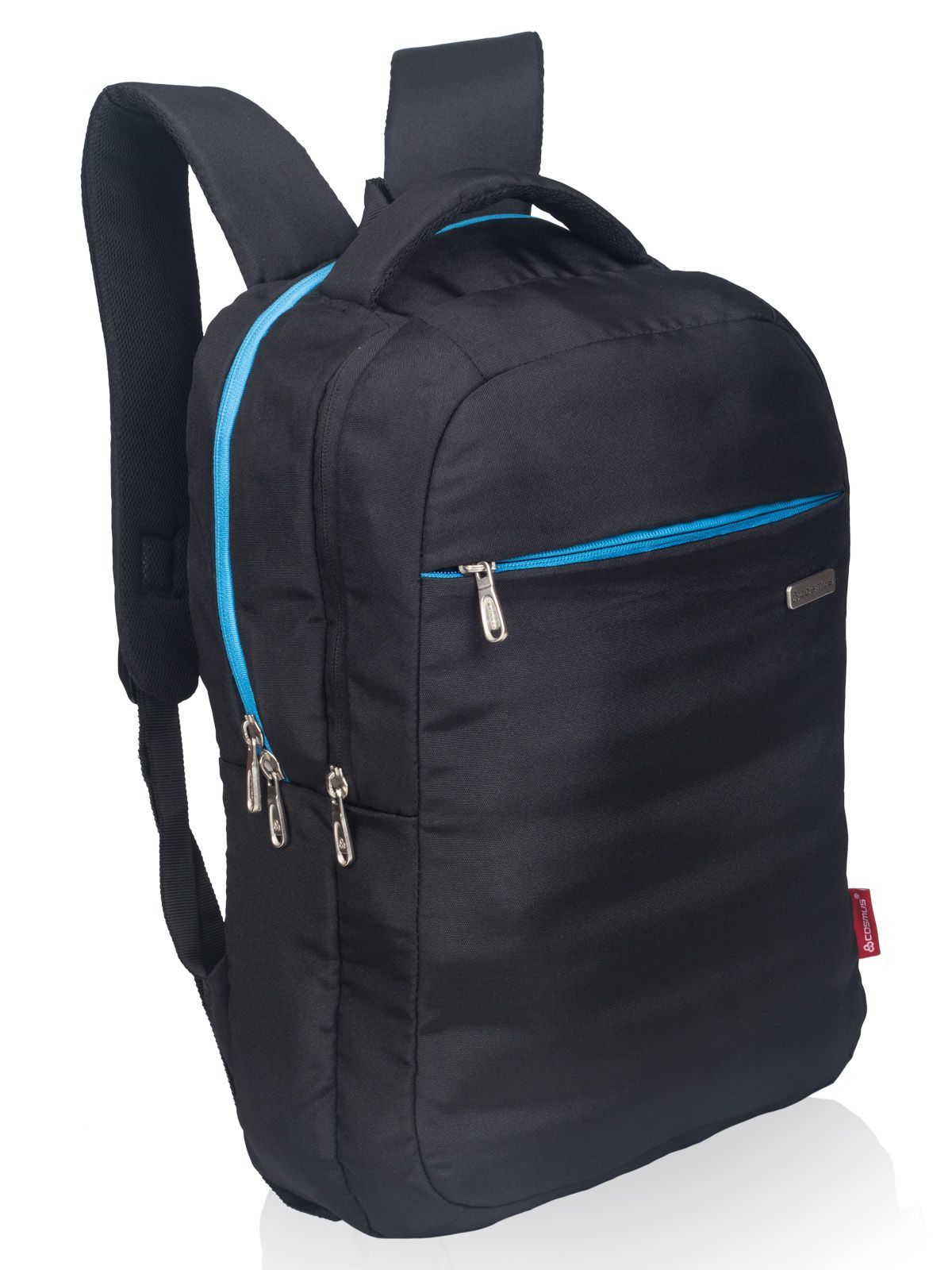Cosmus Donex 15.6-inch Laptop Backpack - Water Resistant Pu Coated Polyester, 12.75x18.50x7.50 Inches, Black | Trendy Design, Well-padded Compartment, Office Organizer, Lightweight At 450g