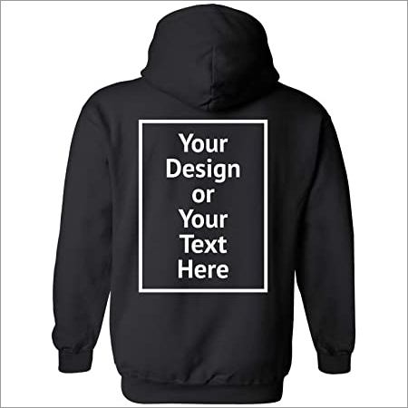 Black Print On Demand Hoodies