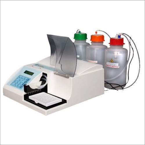 White & Blue Semi Automatic Elisa Washer
