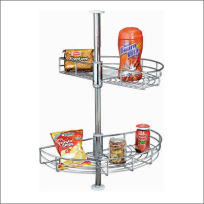 Metal Stainless Steel Kitchen D Carousel Basket