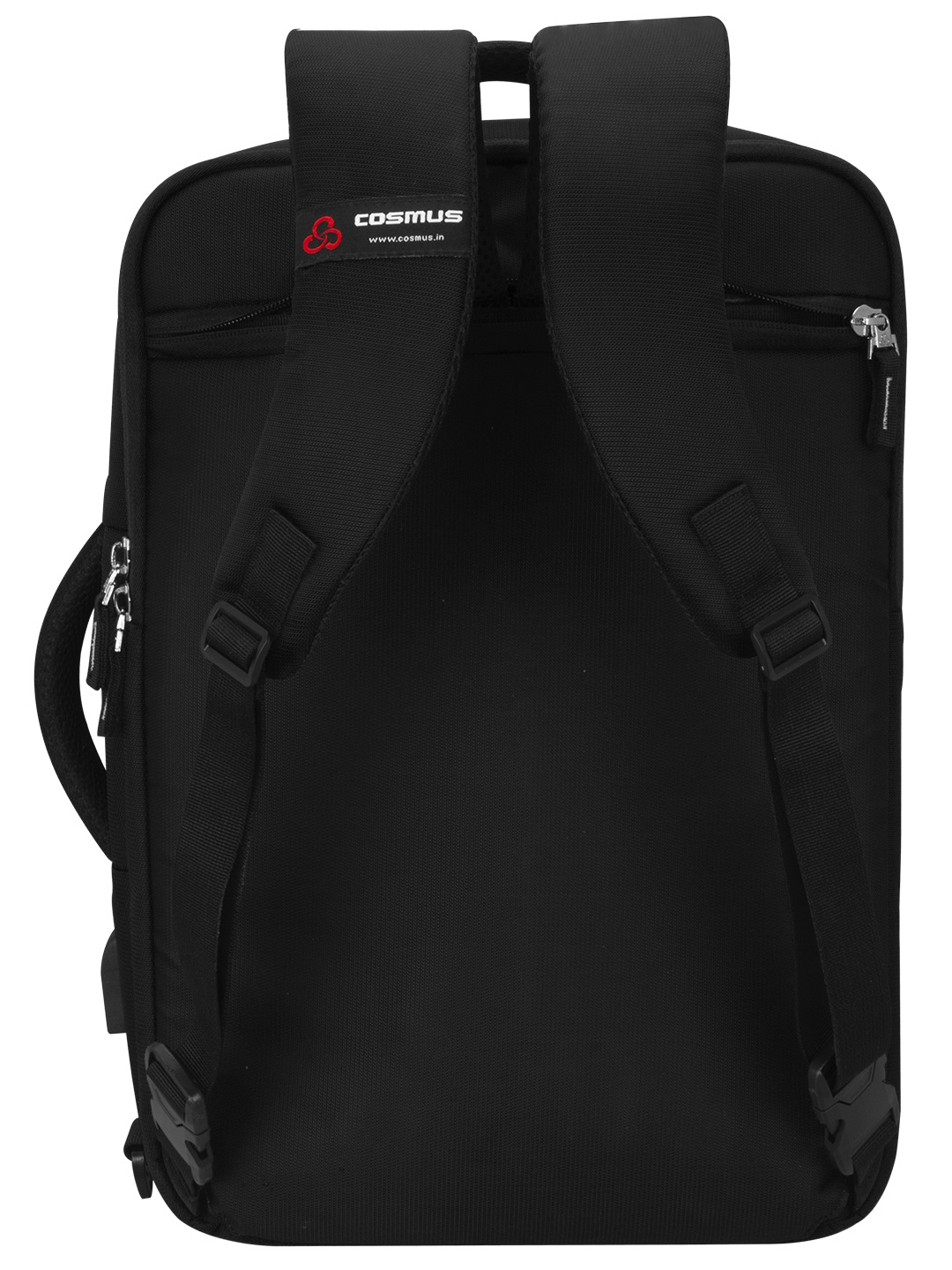 Convertible Backpack Bag Black Design: Solid