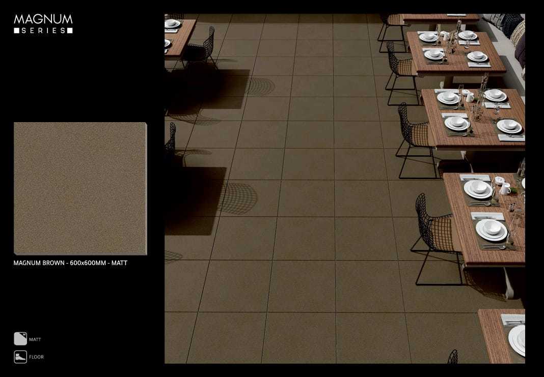 Floor Tiles - Ceramic, 60x60cm, Off-white | Durable, Easy Clean, Scratch Resistant, Stain Resistant, Stylish, Water Resistant, Matte Finish, 10mm Thickness