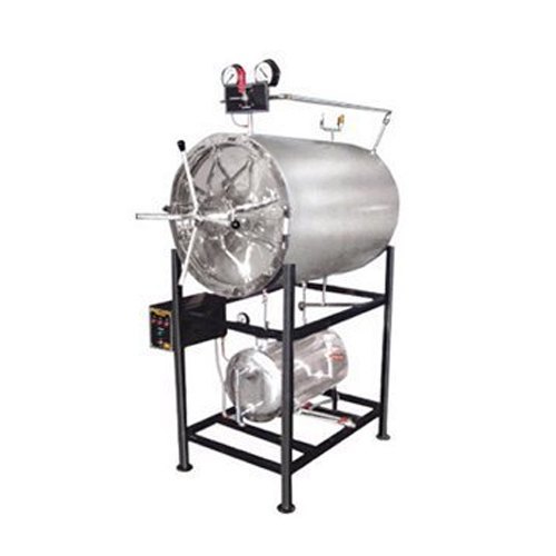 Cylindrical Autoclave - Triple Walled Stainless Steel Chamber, 440 Volts 3 Phase Supply | Automatic Pressure Control, Low Water Level Cut Off, Radial Lock Lid