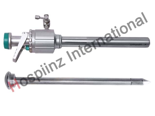 Stainless Steel 11mm Trocar Sharp With M F Smooth Cannula
