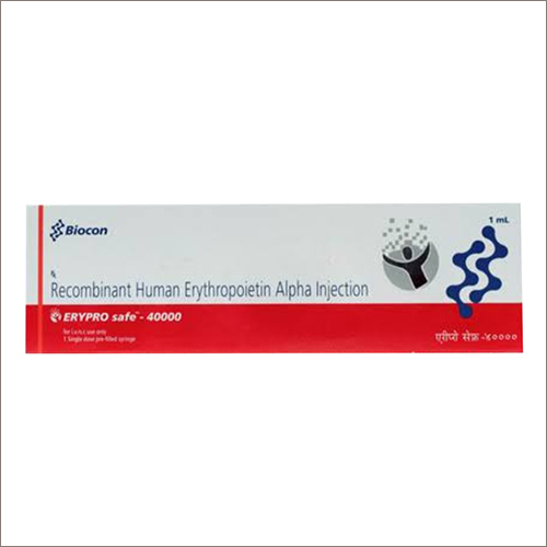 Recombinant Human Erythropoietin Alpha Injection - 1 ml Vial, 10 Vials per Box | Biopharmaceutical for Anemia due to Chemotherapy or Kidney Disease
