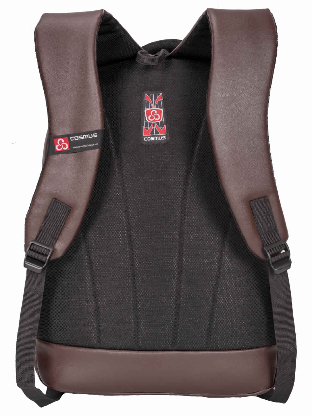 Brown Pu Leather Laptop Backpack