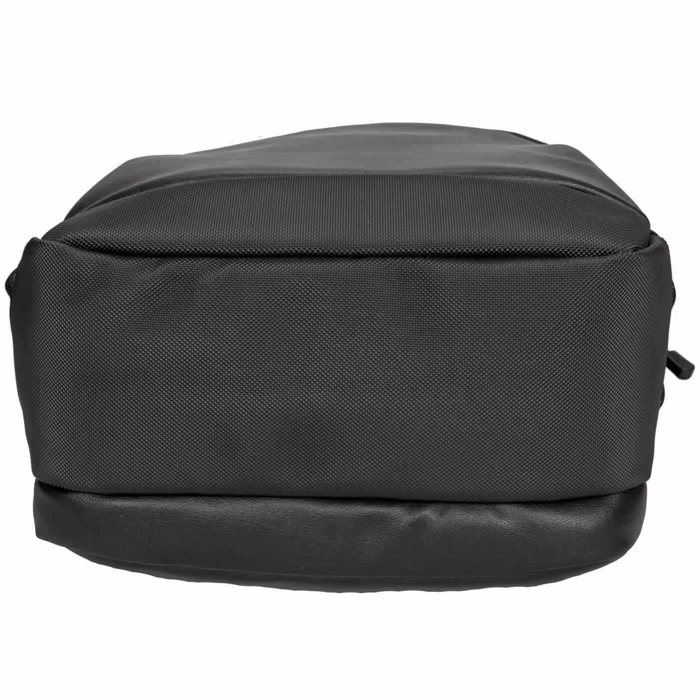 Black Leather Laptop Backpack