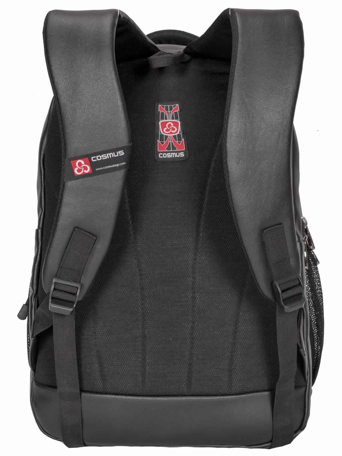 Black Leather Laptop Backpack