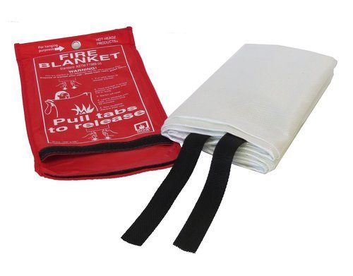 Fibre Glass Fire Blanket - Wall Mounted Design, Standard Safety Red Cover For Emergency Fire Situations
